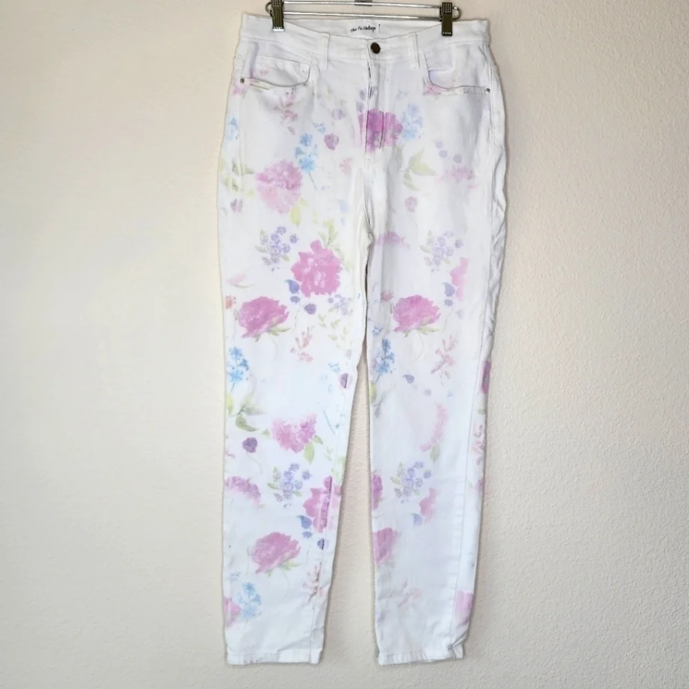 The Nu Vintage White Floral Jeans 31